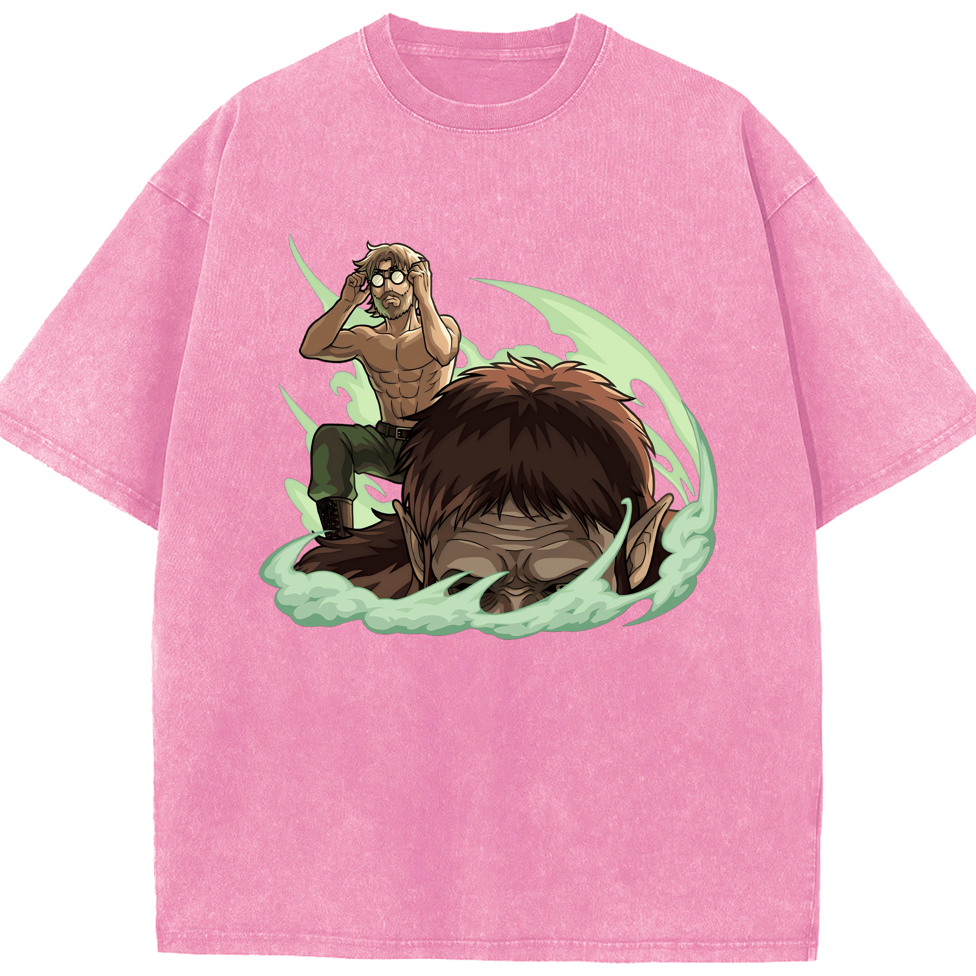 （画像用） 進撃の巨人 Attack on Titan 綿100% ヴィンテージ風 半袖Tシャツ（フロントプリント）